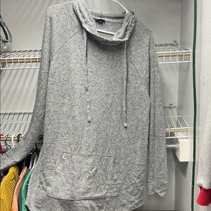 torrid Heather Gray Cowl Pullover with Drawstring